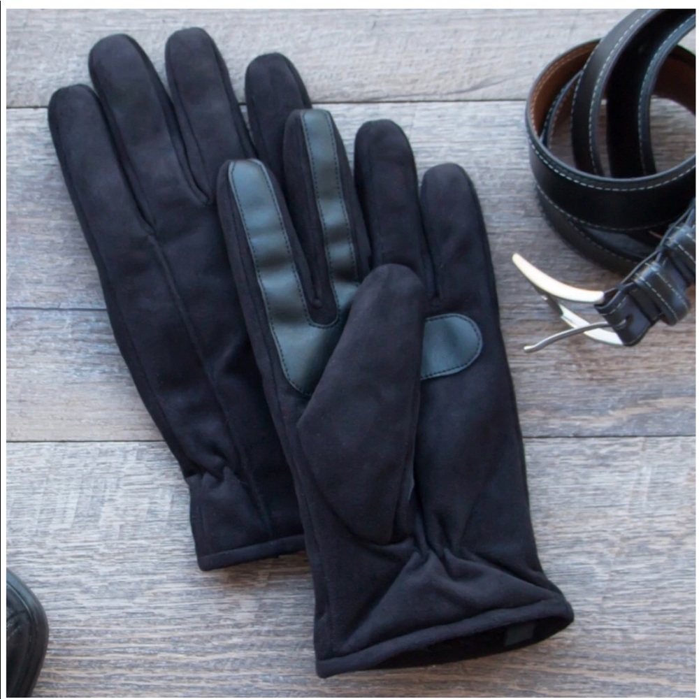 NWT-Isotoner Men’s Microfiber Gloves with Drawback